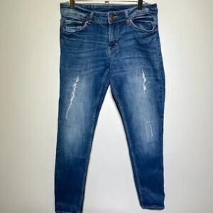 Divided Womens Straight Leg Denim Blue Jeans‎ Size W 4
